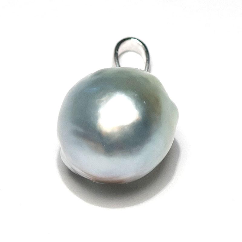 パールペンダント 大珠バロックパールペンダント幅14.6mm縦17.8mm