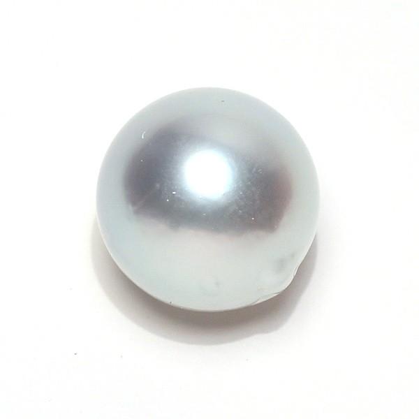 オープニングセール 青みの明るいシルバーグレー色パールルース黒蝶真珠14 5mm 14 9mm1珠 無穴 宝石ルース 裸石 Amarello Com Br
