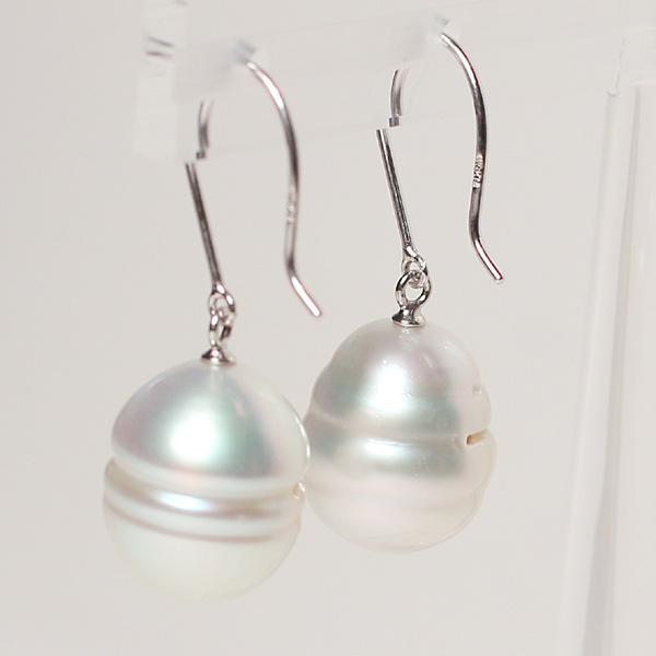 ピアス パールフックピアス バロック形 白蝶真珠 幅11mmUP縦13mmUP ホワイトゴールド K14WG つりばり型Lピアス |  | 05