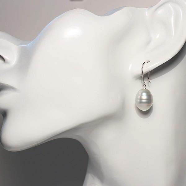 ピアス パールフックピアス バロック形 白蝶真珠 幅11mmUP縦13mmUP ホワイトゴールド K14WG つりばり型Lピアス |  | 13