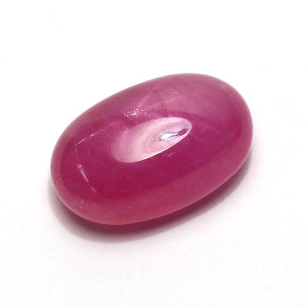 宝石ルース 裸石 スタールビー3.463ct/10.2mm×6.6m×4.2mm 光を当てると浮き出る神秘的な6条のスター ソーティング付/中宝研 | 