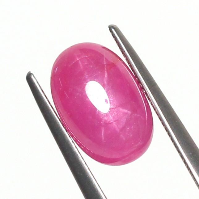 宝石ルース 裸石 スタールビー3.463ct/10.2mm×6.6m×4.2mm 光を