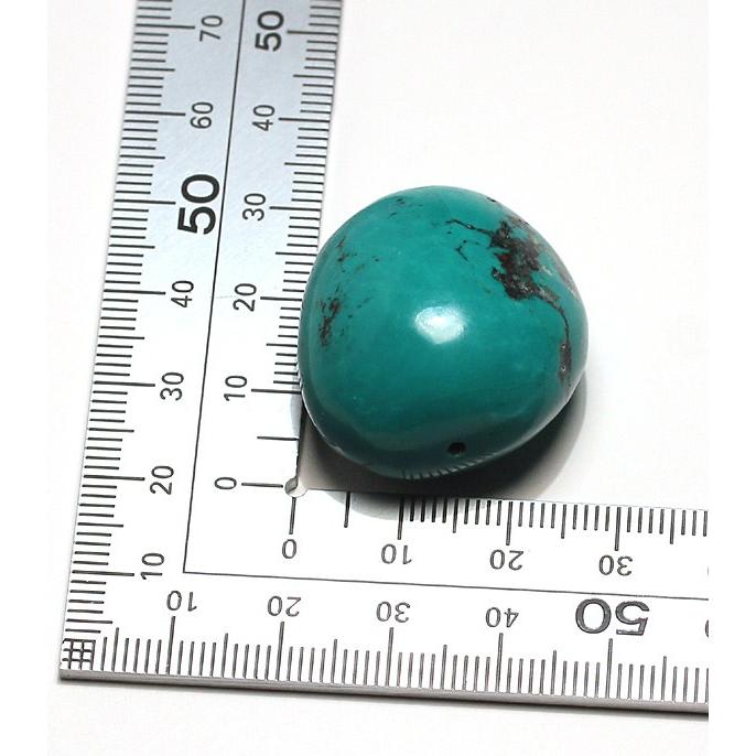 トルコ石22g約30mm×27mm×20mm 貫通穴あき 12月誕生石 送料430円対応