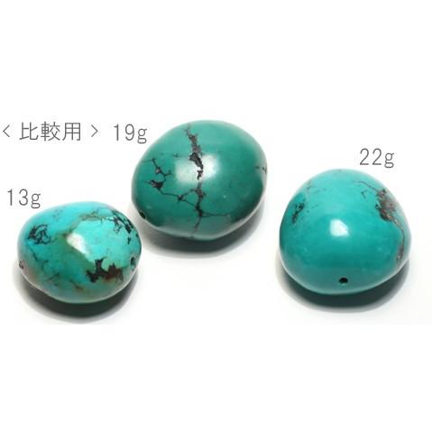 トルコ石22g約30mm×27mm×20mm 貫通穴あき 12月誕生石 送料430円対応