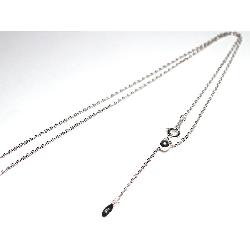 ネックレスチェーン 60cmスライド式 シルバーSILVER925 角アズキ幅1.55