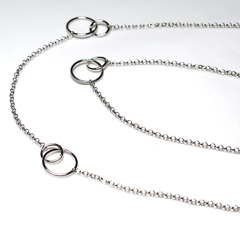 ネックレスチェーン 80cm シルバーSILVER ロングチェーンネックレス 幅