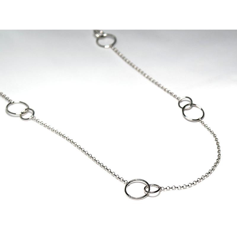 ネックレスチェーン 80cm シルバーSILVER ロングチェーンネックレス 幅