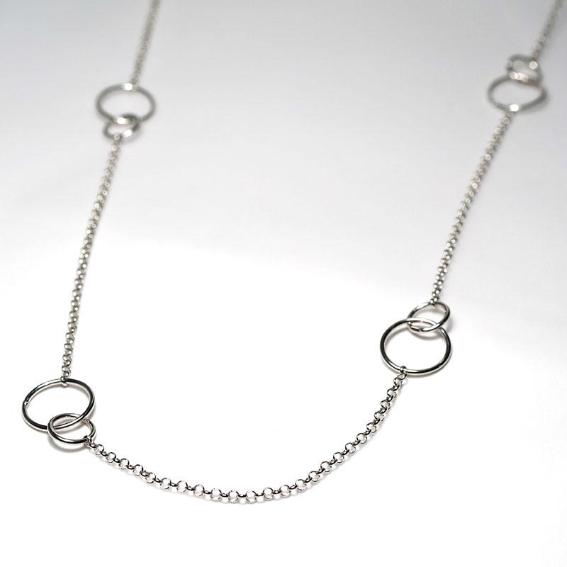 ネックレスチェーン 80cm シルバーSILVER ロングチェーンネックレス 幅