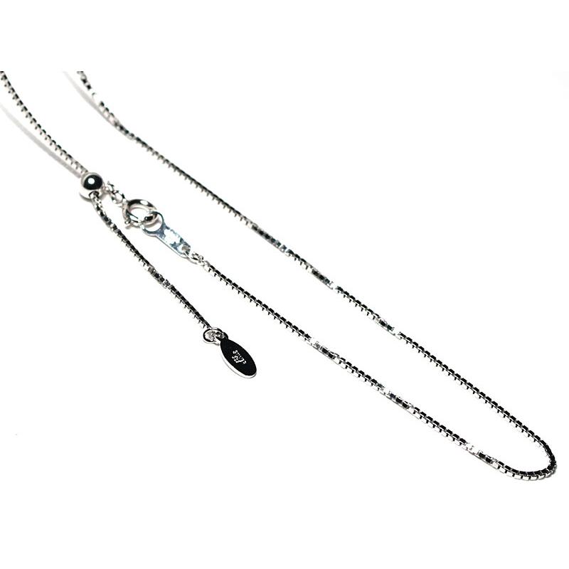 ネックレスチェーン 60cmスライド式 シルバーSILVER925 ベネチアン幅