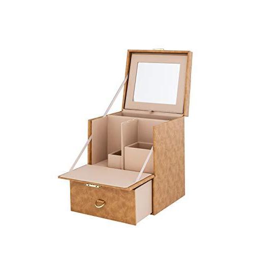 100 品質保証 イデアルサービス 収納ボックス N1c Br コスメボックス 25 5 5 27cm 取っ手含まず ブラン 収納ケース Quiz Americasallergist Com