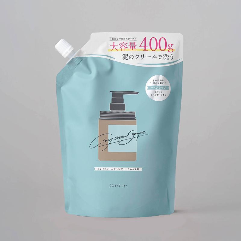 cocone クレイクリームシャンプー リペア【詰め替え用】400g