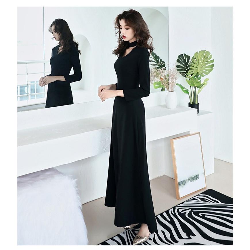 マキシワンピース レディース ワンピース 黒 長袖 ロングドレス お呼ばれ 40代 パーティー ドレス 結婚式 ワンピ 大人 上品 A330 ワンエメリー 通販 Yahoo ショッピング