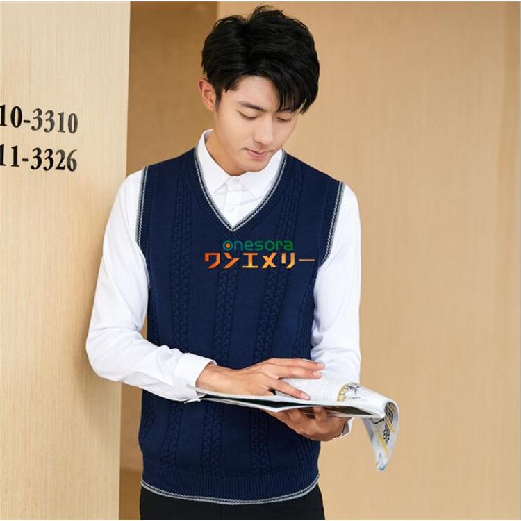 ニットベスト メンズ ベスト 秋冬 無地 オシャレ Vネック ニットベスト ビジネス お釣り 通勤 カジュアル 暖かい 着痩せ 新作 ニット Wmj034 ワンエメリー 通販 Yahoo ショッピング