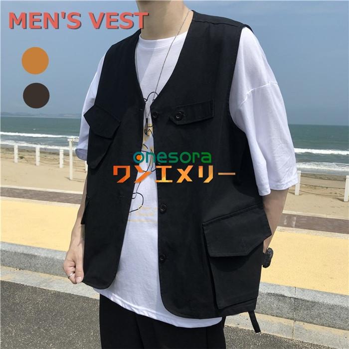 チョッキ ベスト メンズ ジレベスト 前開き ジレ ゆったり ワーク風 サマーベスト お洒落 アウター ノースリーブ 春 秋 夏 カジュアル 個性的 Wmj056 ワンエメリー 通販 Yahoo ショッピング