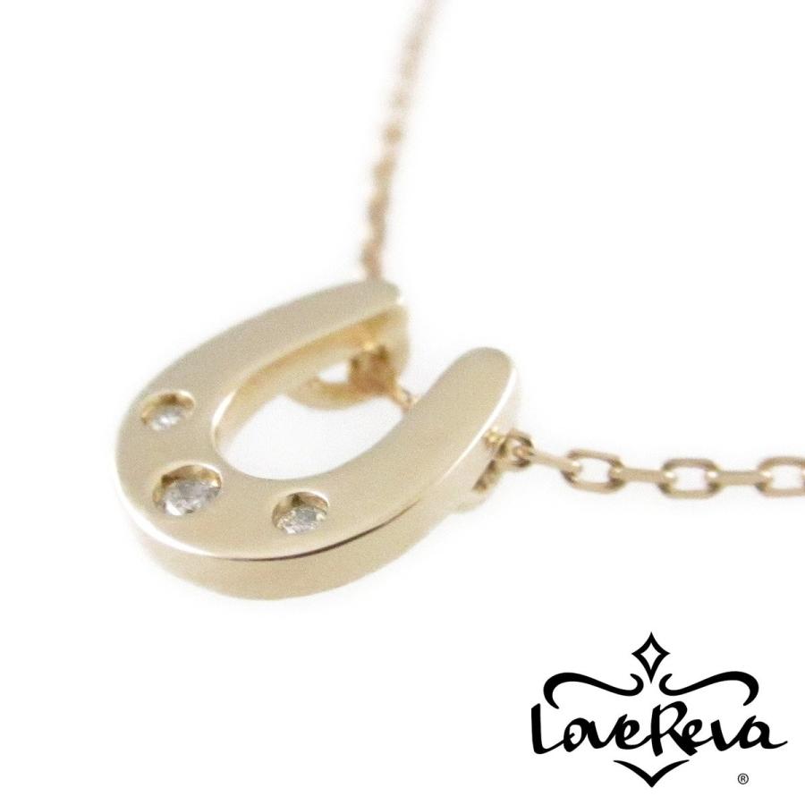 LoveReva ラブレバ K10 天然ダイヤモンド 馬蹄 ペンダント ネックレス レディース 1403 (イエローゴールド) LoveReva ラブレバ K10 天然ダイヤモンド 馬蹄 ペンダント ネックレス レディース イエローゴールド