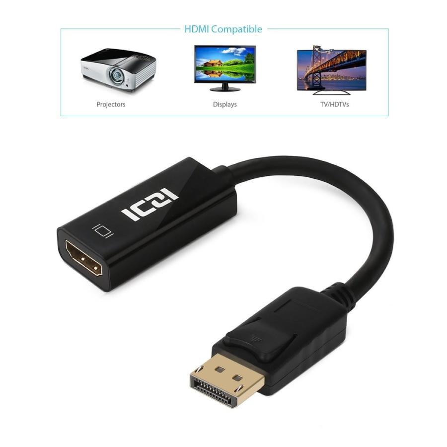 着後レビューで ICZI DisplayPort HDMI変換アダプタ UHD 4K解像度対応 金メッキコネクタ搭載 3840x2160対応HDMIコレクタ  PCケーブル、コネクタ