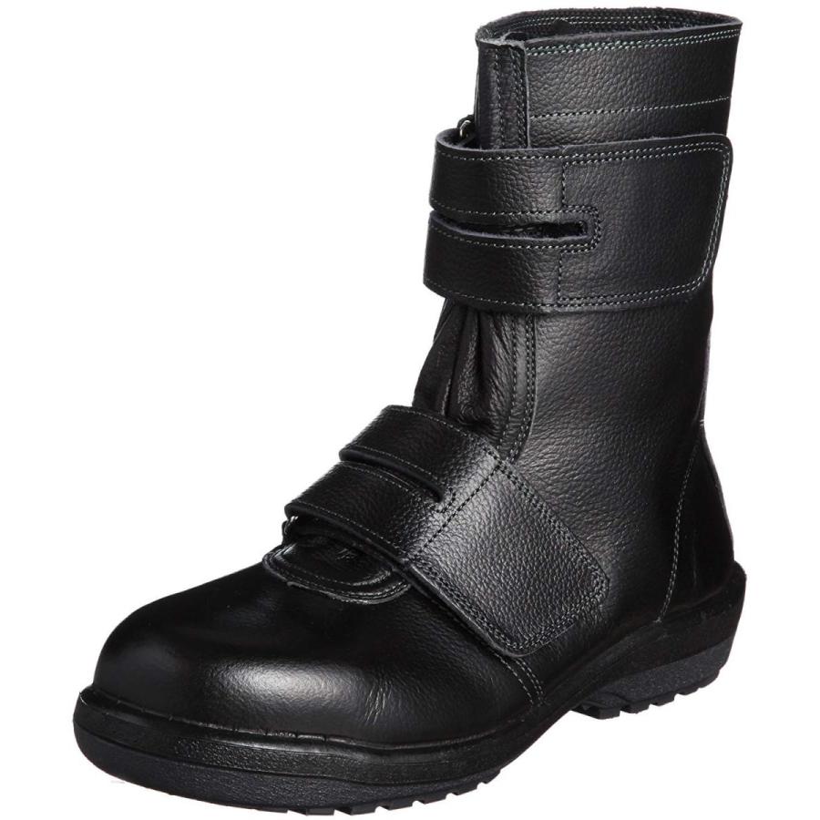 ミドリ安全　安全靴　JIS規格　マジックタイプ　ラバーテック　長編上靴　ブラック　RT735　25.5