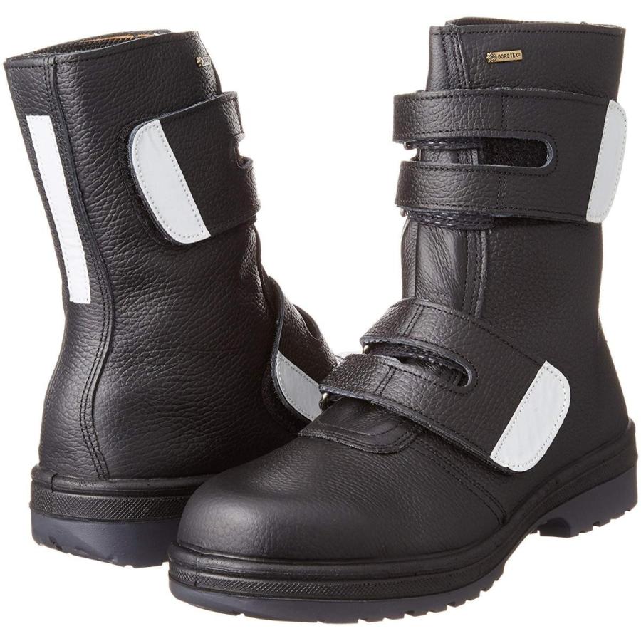 ミドリ安全 安全靴 JIS規格 防水 反射 マジックタイプ 長編上靴 ラバーテック RT935 メンズ ブラック 25.5 - 5