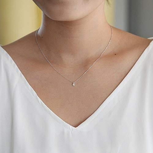 4℃(ヨンドシー) 0.06ｃｔ ダイヤモンド K10 ホワイトゴールド(WG)ネックレス 111146123218