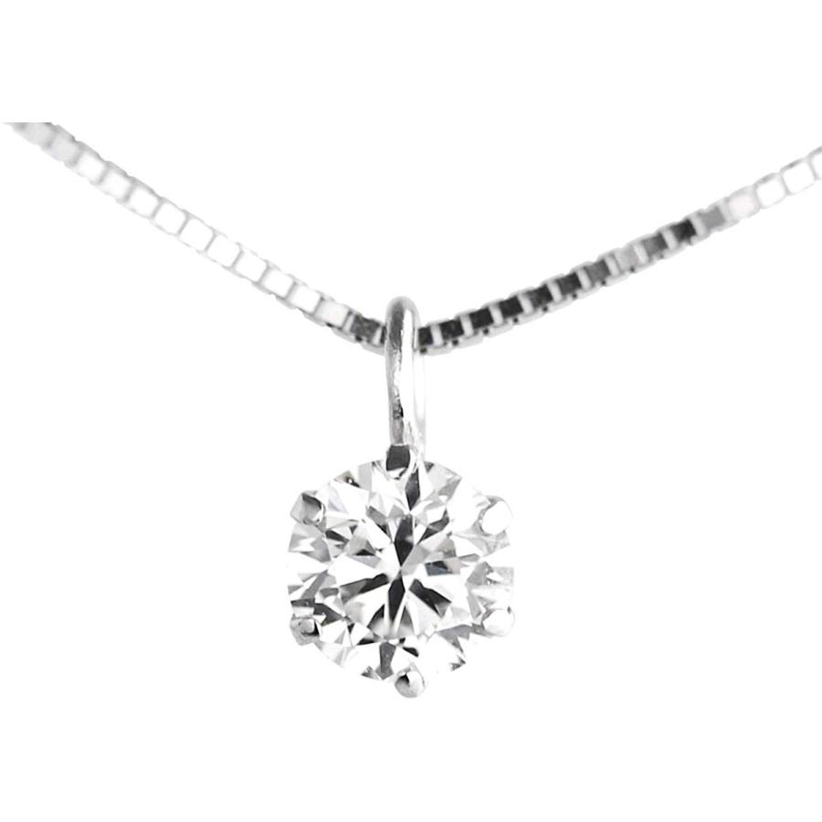 DIAMOND WORLD レディース ジュエリー PT900 ダイヤモンドペンダントネックレス 0.15ct D?Gカラー SI2クラス