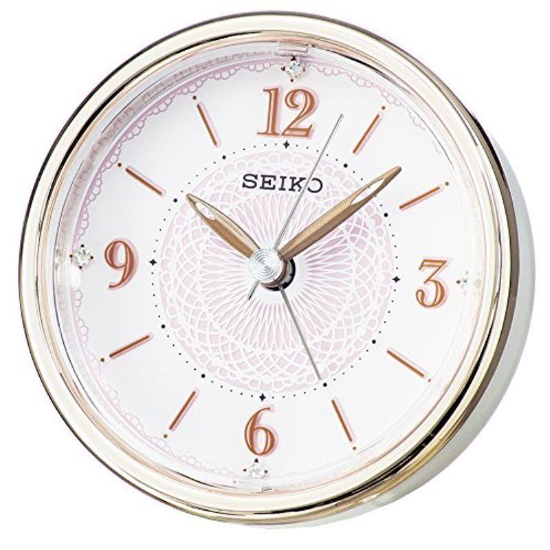 セイコー クロック 目覚まし時計 アナログ ELバックライト 薄ピンク KR897P SEIKO