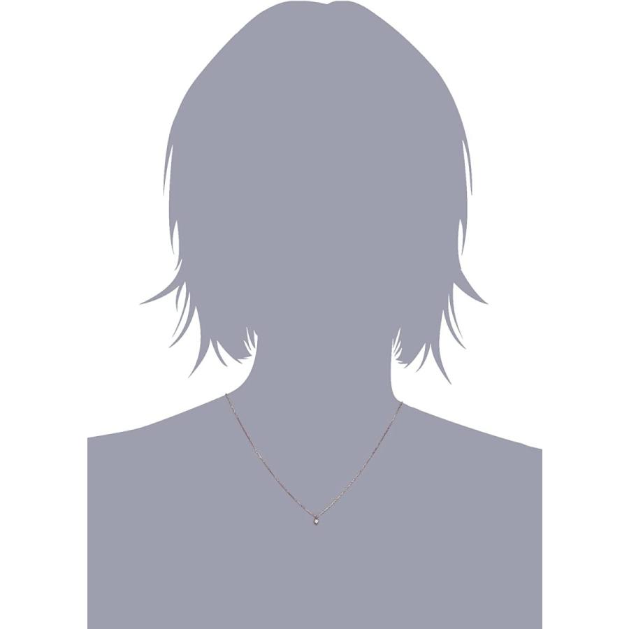 0.03ctハート枠K10PGダイヤモンドプチネックレス 03ctハート枠K10PGダイヤモンドプチネックレス