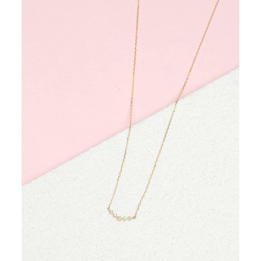 L&Co (エルアンドコー) ペーパーバッグ&ペーパーボックス付 K10 横並び ダイヤモンド ペンダント ネックレス 66-7605 L&Co エルアンドコー ペーパーバッグ&ペーパーボックス付 K10 横並び ダイヤモンド ペンダント ネックレス