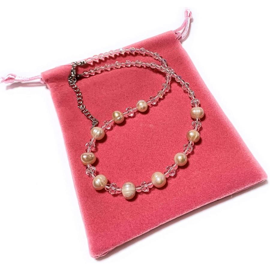 Malline マリン天然石 ショートネックレス 淡水パール ピンク 天然水晶 Srch8d7vty ファッション Muzickail Edu Ba