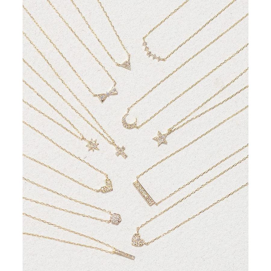 L&Co. (エルアンドコー) ペーパーバッグ&ペーパーボックス付 K10 バー モチーフ ダイヤモンド ペンダント ネックレス 66-76 L&Co エルアンドコー ペーパーバッグ&ペーパーボックス付 K10 バー モチーフ ダイヤモンド ペンダント ネックレス