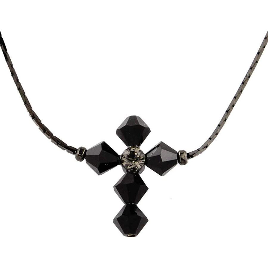 感謝の声続々 ジュエリーショップエム ソロバン型エレメントスワロ クロスxブラックエレガントチェーンネックレス N0050 クリスタル ネックレス ペンダント Www Straightuplondon Com