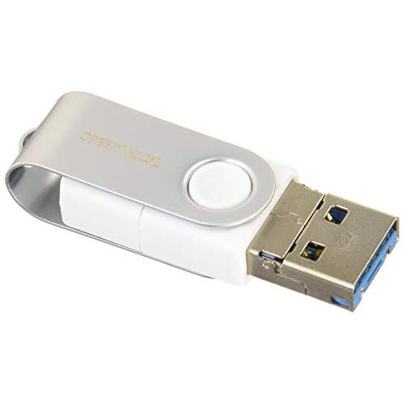 グリーンハウス USB Type-A microUSB USB Type-C 3種の USB端子 に対応した3in1 USBメモリー 最大読