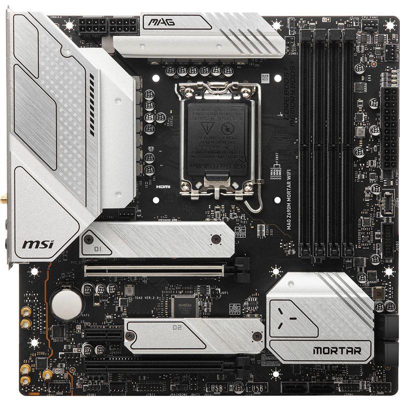 人気急上昇 MSI MAG Z690M MORTAR WIFI マザーボード Micro-ATX Intel Z690チップセット搭載 第12世代CPU