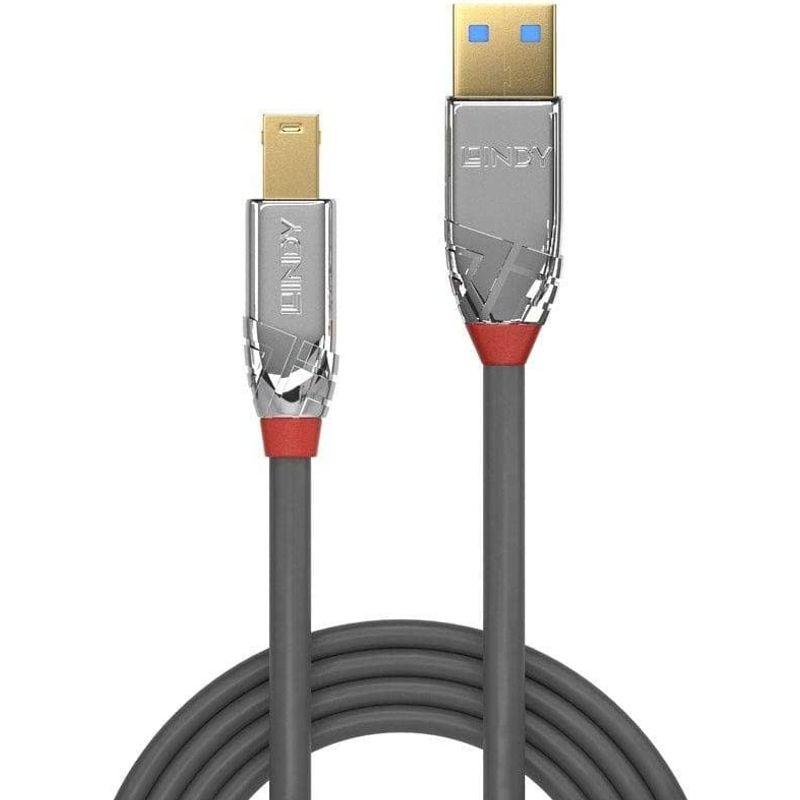 激安先着 LINDY USB 3.0 3.1ケーブル、TypeA B、クロモライン、 1m(型番36661) USBケーブル 