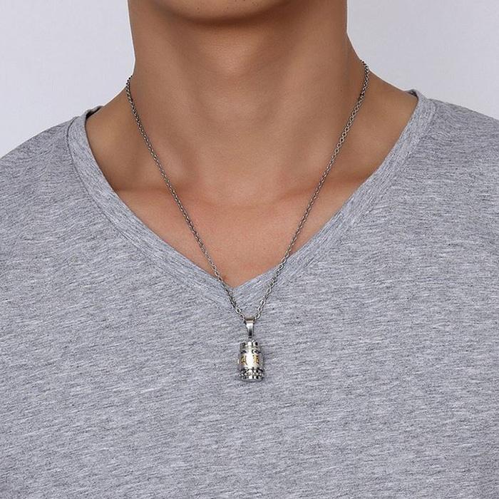 引き出物引き出物ネックレス メンズ ロケット カプセル ロケットペンダント 梵字 メンズアクセサリー メンズ ネックレス 梵字 ロケット ペンダント シルバー アクセサリー