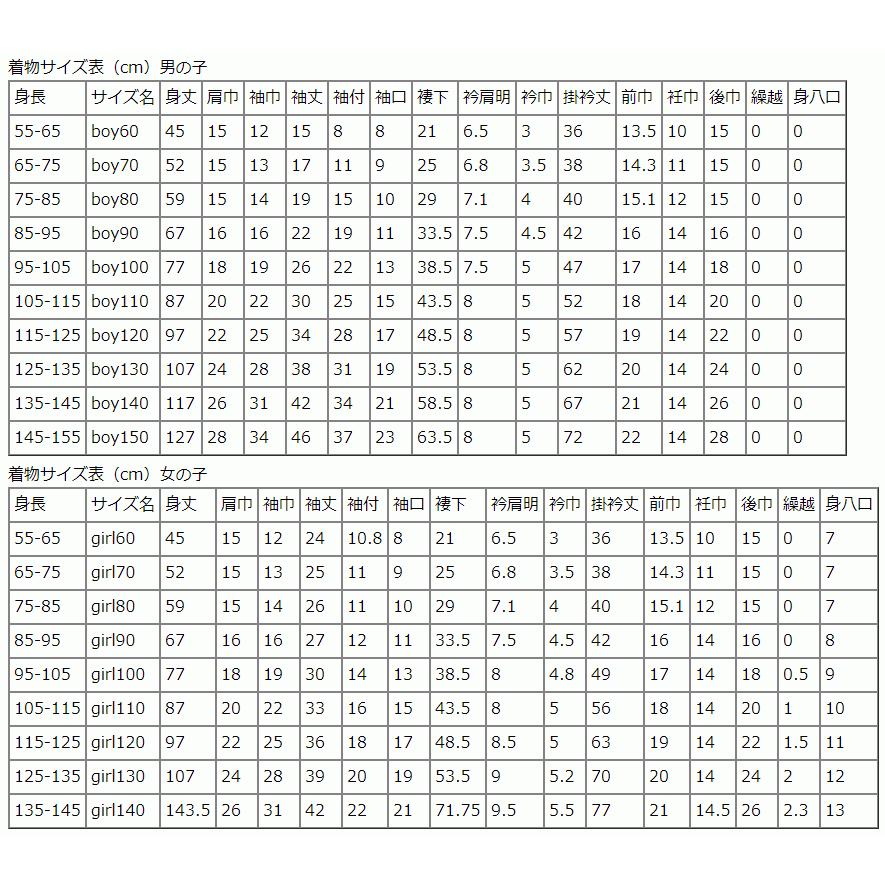 単衣 着物・浴衣の型紙 男女、ベビー~LLサイズ version 1 : ワカモノ