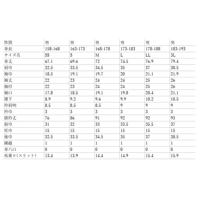 肌襦袢 男もの 型紙 男女、SS~LLサイズ |  | 05