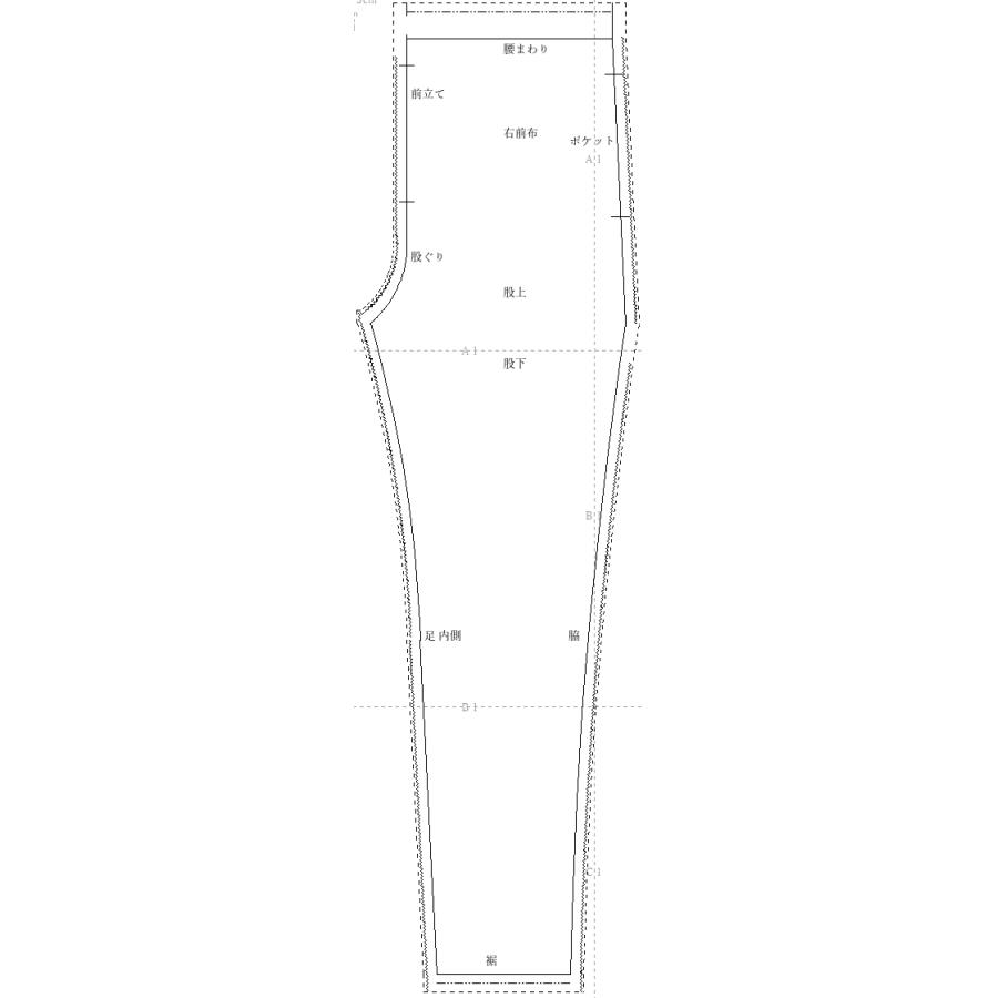 ももひき 型紙 男女、SS~LLサイズ |  | 08