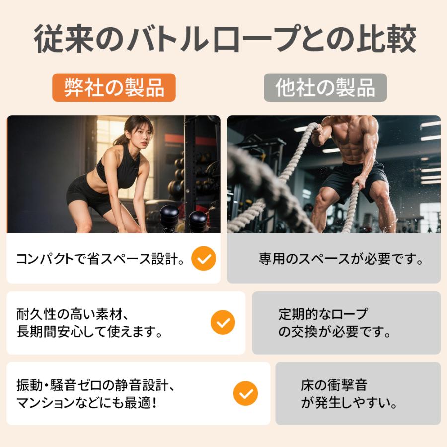 AORTD バトルロープ ロープレス 筋トレ バトルロープ代用 トレーニング