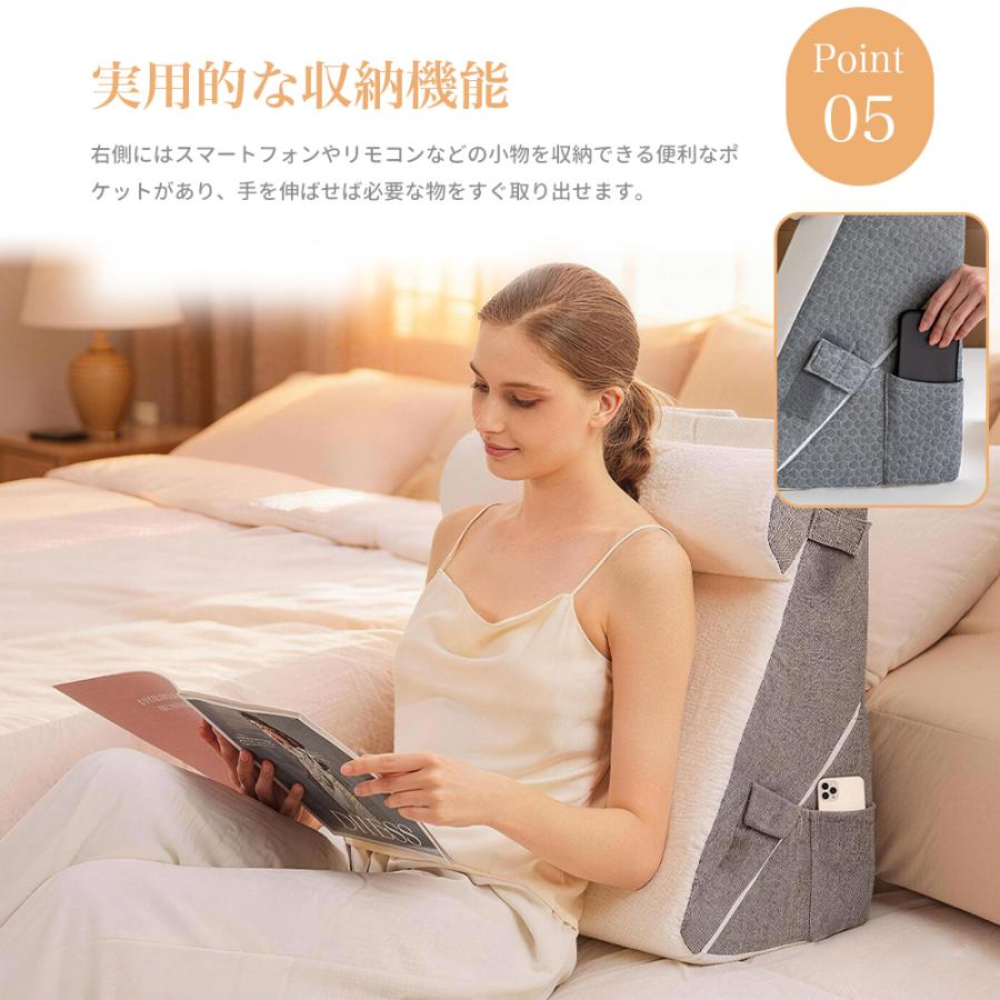 AORTD 三角クッション 高反発 三角枕 腰枕 背もたれクッション 枕