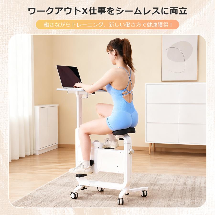 AORTD フィットネスバイク エアロバイク スピンバイク 静音 8段階調整