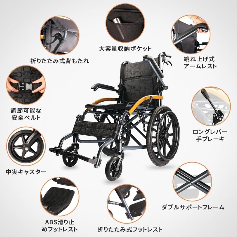 AORTD 車椅子 軽量車椅子 簡易車椅子 折りたたみ 軽量 介護 自走介助