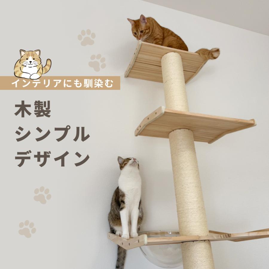 AORTD キャットタワー 最新70度傾斜デザイン 木製 スリム 大型猫 AORTD キャットタワー 最新70度傾斜デザイン 木製 スリム 大型猫