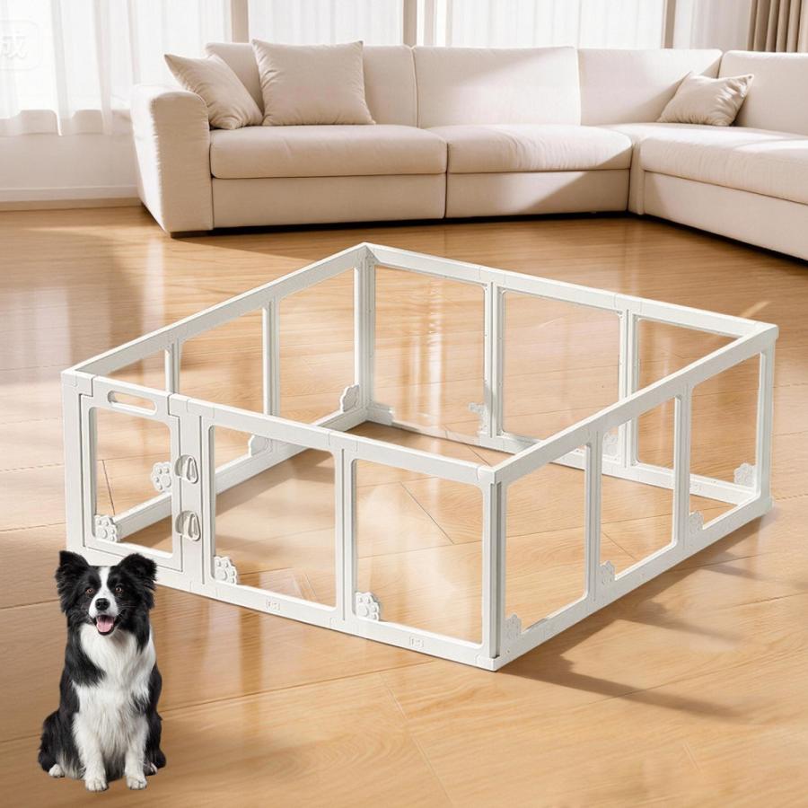 AORTD ペットサークル アクリル板 犬用フェンス ペットフェンス