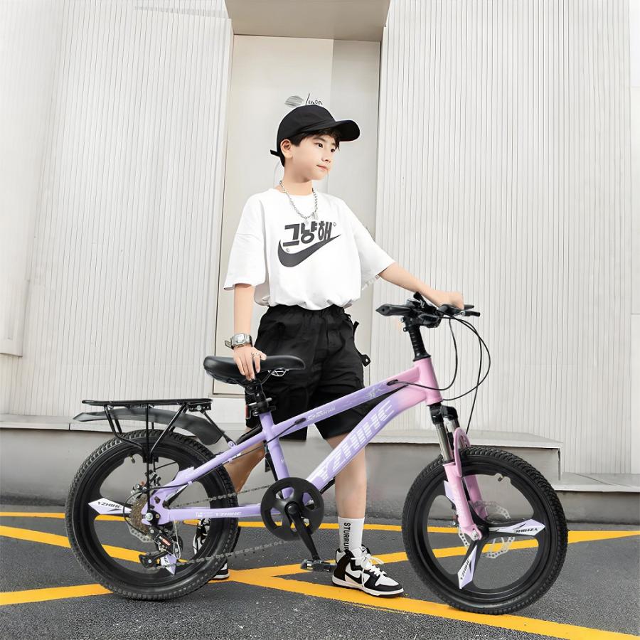 AORTD 子供自転車 子供用自転車 子供 自転車 18インチ 22インチ シマノ製 6段変速 子供用 子ども キッズ ジュニア 超軽量 男の子 女の子 通学 入学祝い 1年保証の画像
