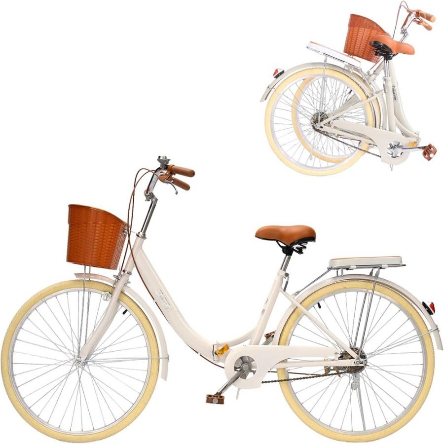 AORTD シティサイクル 折りたたみ 自転車 ママチャリ 26インチ