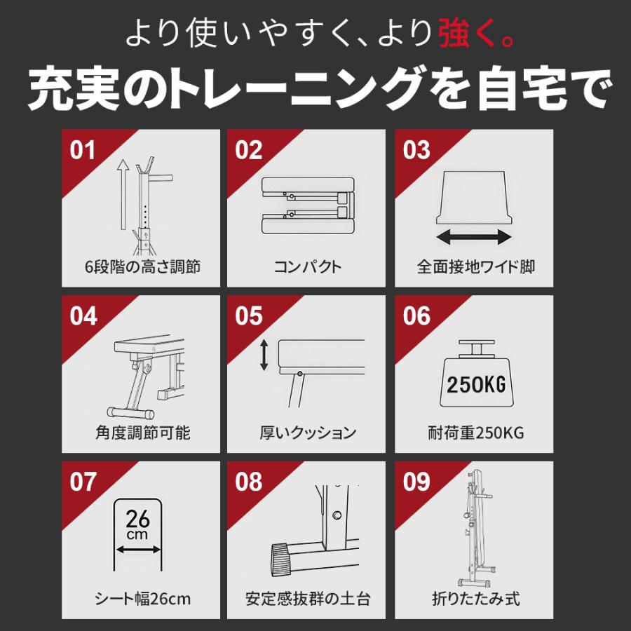 AORTD プレスベンチ トレーニングベンチ 耐荷重250kg ベンチプレス台