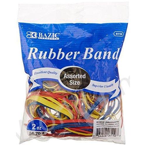 『4年保証』 送料無料！BAZIC 2 Oz./56.70g Assorted Sizes and Colors Rubber Bands (6110-36) by Bazic その他PC映像関連機器