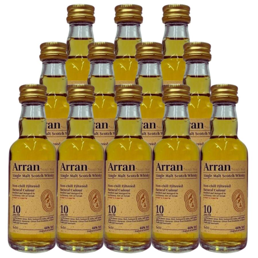 【12本仕かける】アラン10年 細密画壜 50ml 46度 スコッチウイスキー シングルモルト ウィスキー ミニ壜 テイスティング 飲み比べ おテスト作業用 スコットランド 洋酒