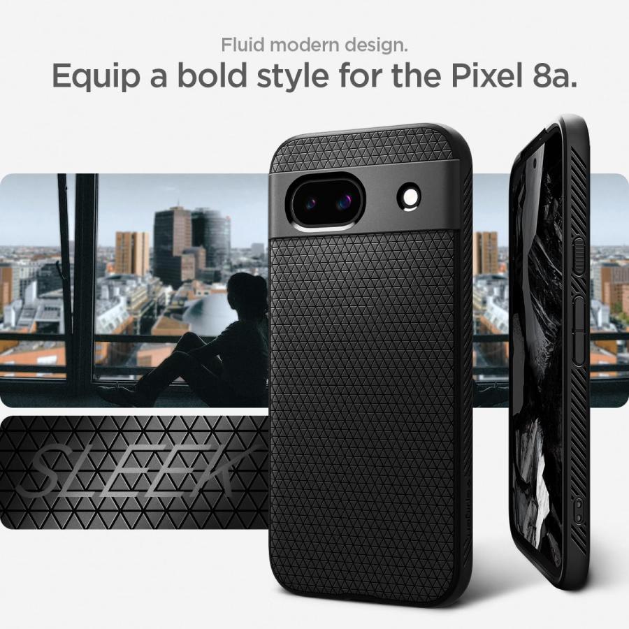 Spigen Google Pixel 8a ケース 薄型 ストラップホール付き 耐
