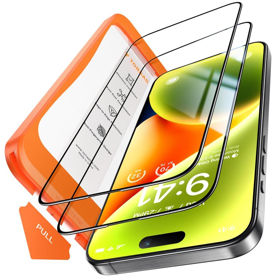 TORRAS TORRAS iPhone16 ガラスフィルム 2枚入 ブルーライトカット